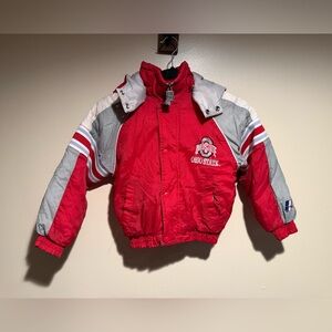 Vintage pro tuff collegiate ohio state buckeyes puffer jacket kids size 7